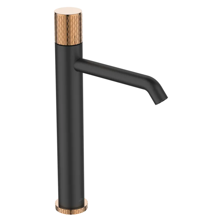 Invena Bateria umywalkowa wysoka Moonlight czarny/rose gold BU-77-W14-V