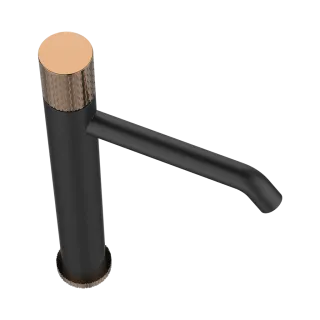 Invena Bateria umywalkowa wysoka Moonlight czarny/rose gold BU-77-W14-V