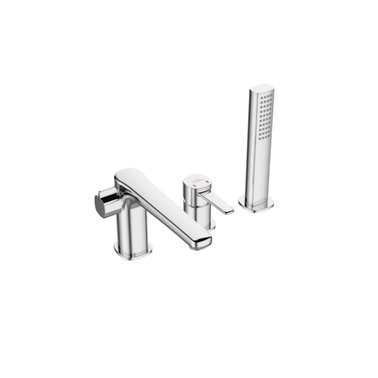 Invena Bateria wannowa 3-otworowa Glamour chrom BW-02-S01-V