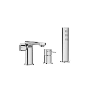 Invena Bateria wannowa 3-otworowa Glamour chrom BW-02-S01-V