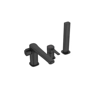 Invena Bateria wannowa 3-otworowa Glamour czarny BW-02-S04-V