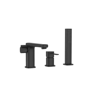 Invena Bateria wannowa 3-otworowa Glamour czarny BW-02-S04-V