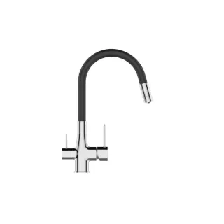 Invena Bateria zlewozmywakowa z filtrem Glamour chrom/czarny BZ-02-F08-V