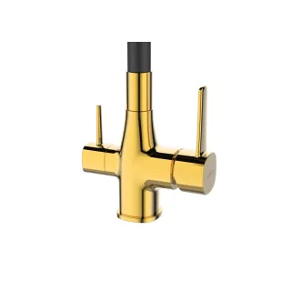 Invena Bateria zlewozmywakowa z filtrem Glamour złoty BZ-02-F09-V