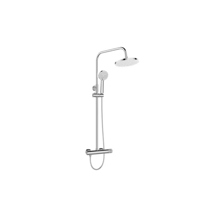 Invena Deszczownia z baterią natryskową Gabro Plus chrom AU-3P-001-V Invena Deszczownia z baterią natryskową Gabro Plus chrom AU-3P-001-V
