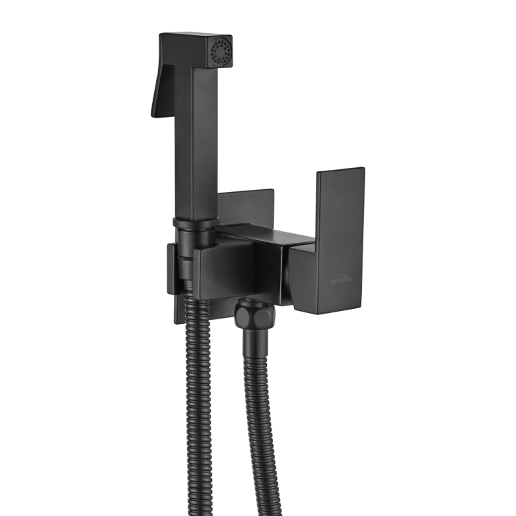 Invena Bateria bidetowa podtynkowa kwadratowa czarny BP-K0-B04-L Invena Bateria bidetowa podtynkowa kwadratowa czarny BP-K0-B04-L