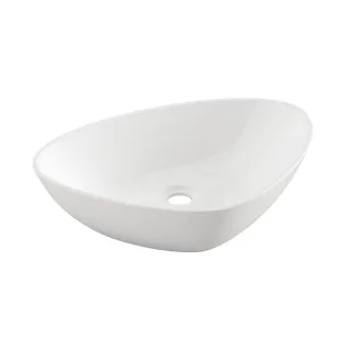 Invena Umywalka nablatowa TRIGONO biały CE-58-001-W