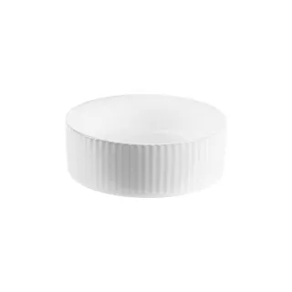 Invena Umywalka nablatowa Glamour ryflowana, biały połysk CE-63-001-C
