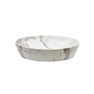 Invena Umywalka nablatowa KAFE beż/brąz mat CE-62-721-C