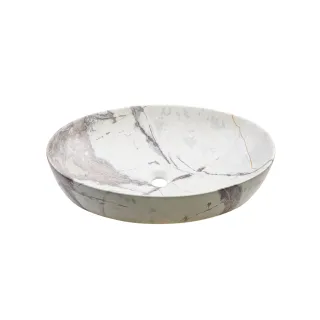 Invena Umywalka nablatowa KAFE beż/brąz mat CE-62-721-C