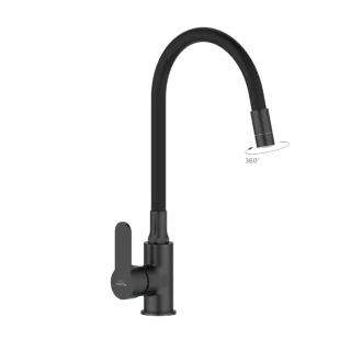 Invena Bateria zlewozmywakowa Ksanti czarna BZ-37-004-L