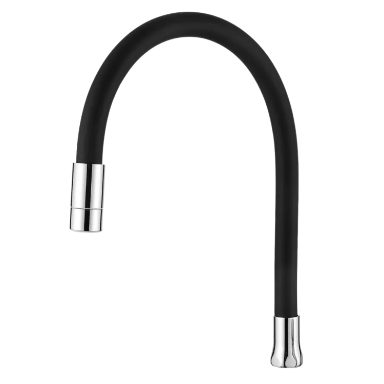 Invena Dwufunkcyjna elastyczna wylewka do baterii, czarny / chrom SC-B1-285-L