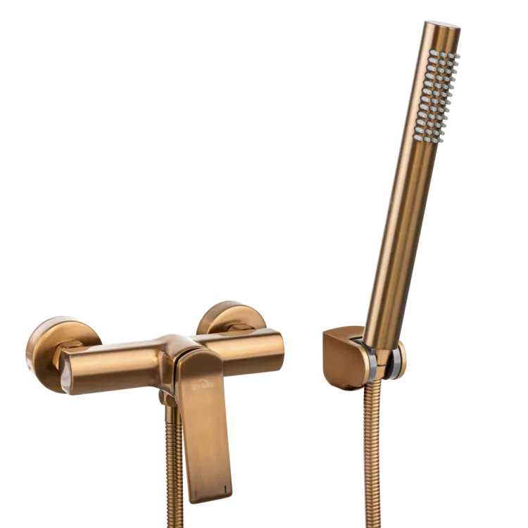 Invena Bateria natryskowa z zestawem natryskowym w komplecie Neri Plus miedź BN-P1-014-L