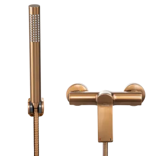 Invena Bateria natryskowa z zestawem natryskowym w komplecie Neri Plus miedź BN-P1-014-L