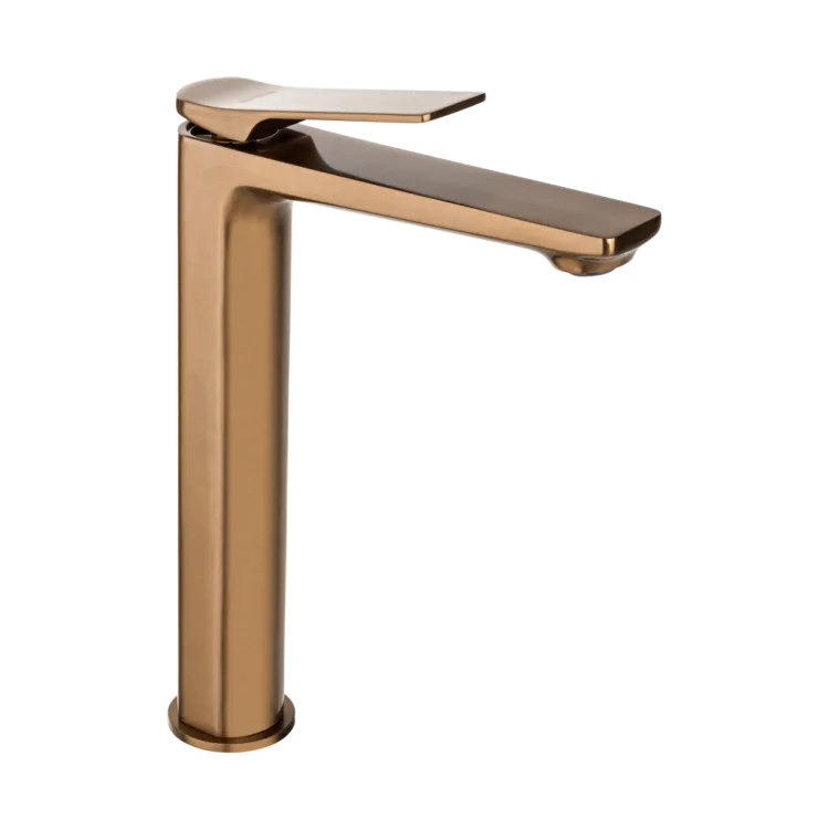 Invena Bateria umywalkowa wysoka Neri Plus miedź BU-P1-W14-L Invena Bateria umywalkowa wysoka Neri Plus miedź BU-P1-W14-L