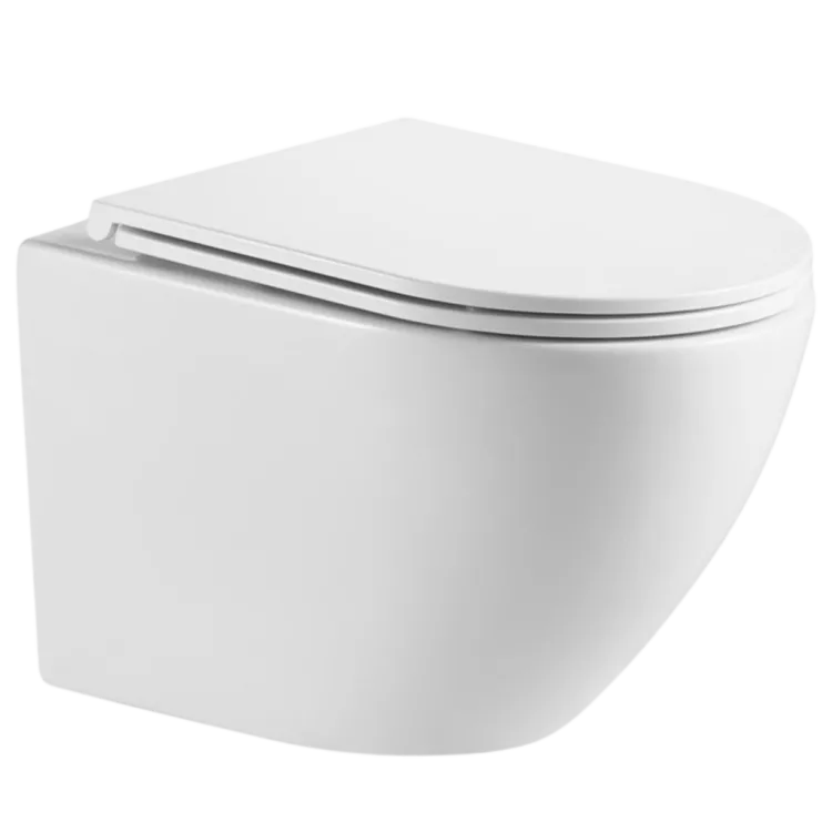 Invena Podwieszana miska WC Limnos z systemem cichego spłukiwania (QFS) i deską wolnoopadającą CE-93-001-L Invena Podwieszana miska WC Limnos z systemem cichego spłukiwania (QFS) i deską wolnoopadającą CE-93-001-L