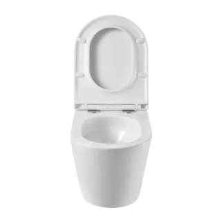 Invena Podwieszana miska WC Limnos z systemem cichego spłukiwania (QFS) i deską wolnoopadającą CE-93-001-L
