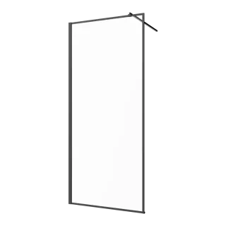 Invena Kabina walk-in szkło w ramie czarnej profil czarny AK-32-118-S