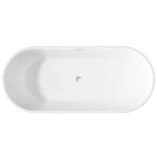 Invena Wolnostojąca wanna Limnos, 170 cm, w komplecie z syfonem i korkiem/odpływem w kolorze chrom AN-00-110-KPL