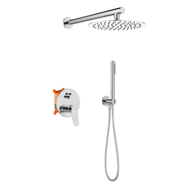 Invena Zestaw podtynkowy z 2-funkcyjną baterią Alonia chrom BS-70-001-V