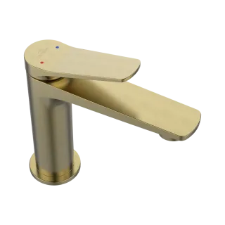 Invena Bateria umywalkowa Alonia złoto szczotkowane BU-70-009-V