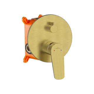 Invena Zestaw podtynkowy z 2-funkcyjną baterią Alonia złoto szczotkowane BS-70-009-V