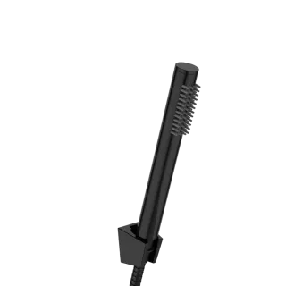 Invena Bateria natryskowa z zestawem natryskowym Alonia czarny połysk BN-70-004-V