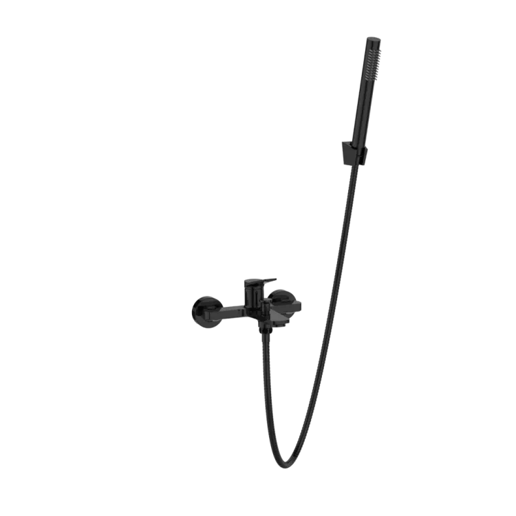 Invena Bateria wannowa z zestawem natryskowym Alonia czarny połysk BW-70-004-V Invena Bateria wannowa z zestawem natryskowym Alonia czarny połysk BW-70-004-V