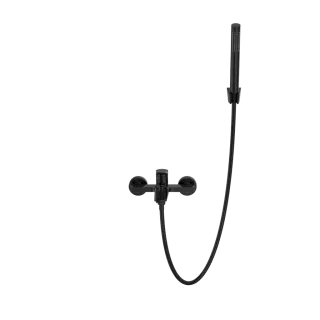 Invena Bateria wannowa z zestawem natryskowym Alonia czarny połysk BW-70-004-V