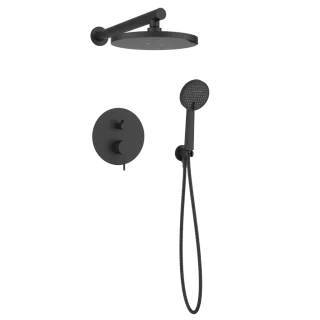 Invena Zestaw podtynkowy z 2-funkcyjną baterią Kalitea czarny BS-72-004-V