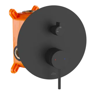 Invena Zestaw podtynkowy z 2-funkcyjną baterią Kalitea czarny BS-72-004-V