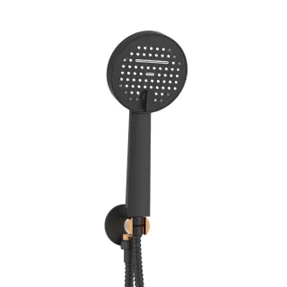 Invena Zestaw podtynkowy z 2-funkcyjną baterią podtynkową Moonlight czarny/rose gold BS-77-014-V