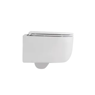 Invena Podwieszana miska WC Korfu z cichym systemem spłukiwania (QFS) i deską wolnooapdającą CE-95-001-L