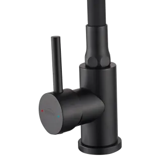 Invena Bateria zlewozmywakowa z elastyczną wylewką Silva, czarny BZ-86-004-L
