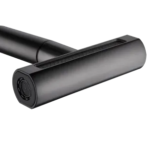 Invena Bateria zlewozmywakowa 4-funkcyjna z wyciąganą wylewką Nelia, czarny BZ-34-004-A