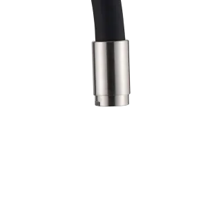 Invena Bateria zlewozmywakowa z elastyczną wylewką Silva, inox/czarna. BZ-86-043-L