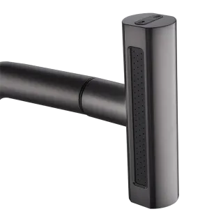 Invena Bateria zlewozmywakowa 4-funkcyjna z wyciąganą wylewką Nelia, czarny BZ-34-004-A