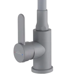 Invena Bateria zlewozmywakowa z 2-funkcyjną, elastyczną wylewką Dalis, szary BZ-64-005-L