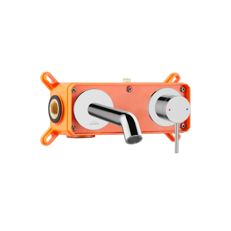 Invena Bateria umywalkowa podtynkowa Kalitea chrom BP-72-U01-V