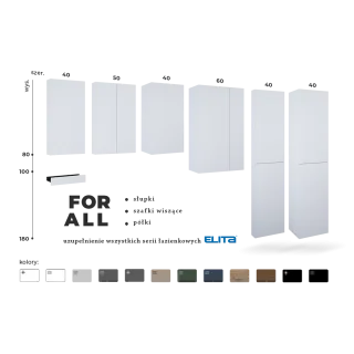 Elita WISZĄCA FOR ALL 40 1D (31,6) WHITE MATT RE140400085290