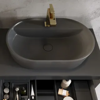 Elita KOREK UMYWALKOWY KLIK-KLAK ANTHRACITE MATT RE090000016010