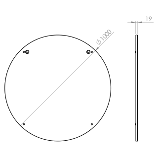 Elita LUSTRO OKRĄGŁE 100 RE066864000010