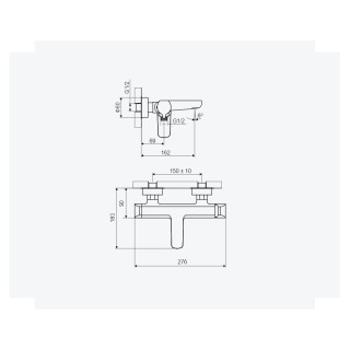 Excellent Clever 2.0 Bateria wannowa Chrom AREX.4105CR