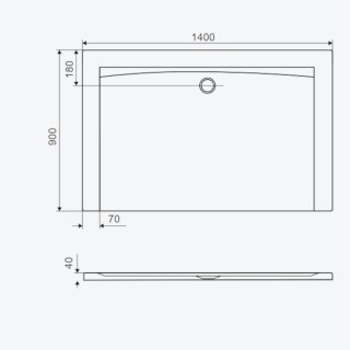 Excellent Forma X Brodzik prostokątny 90x140x4cm czarny mat BREX.1403.140.090.BLN