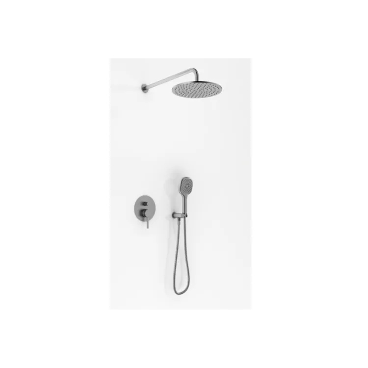 Kohlman Zestaw prysznicowy z deszczownicą 30cm Axel GRAY QW210AGR30