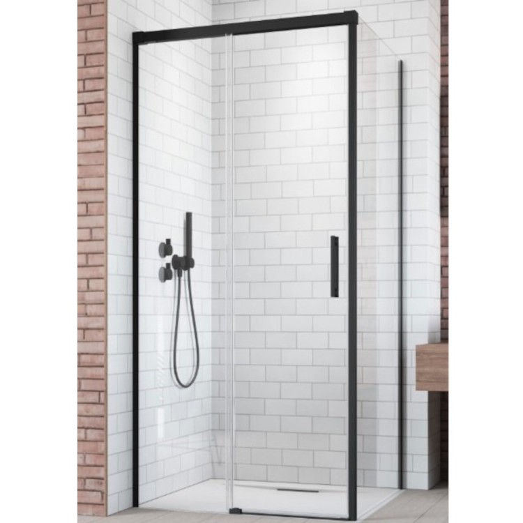 Radaway Idea Black Kdj ścianka boczna 90cm prawa czarny mat/szkło przejrzyste 387050-54-01R