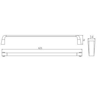 Omnires Saco Wieszak na ręcznik 63 cm Chrom SA54216CR