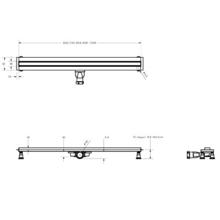 Schedpol Schedline Collection Odpływ Liniowy Slight Line Low czarny mat SOLPLB-60035LOW