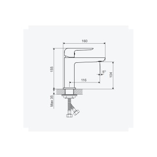 Excellent Clever 2.0 Bateria umywalkowa Czarna AREX.4101BS