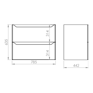 Elita SZAFKA HELO 80 2S SAGE MATT RE010800201470